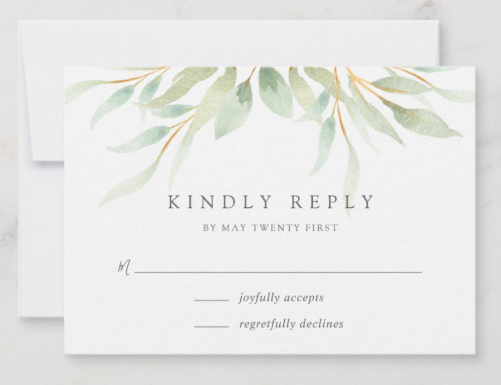 Wedding RSVP Examples – Sample RSVPs you can use for your wedding Regarding Template For Rsvp Cards For Wedding