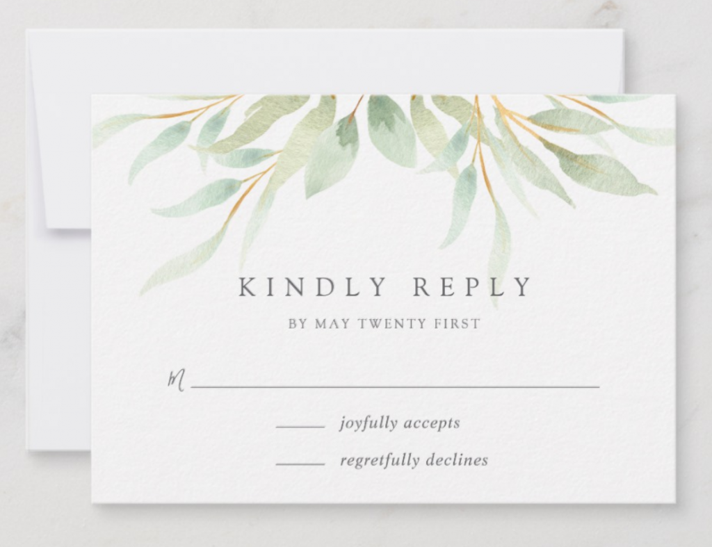 Wedding RSVP Examples Sample RSVPs You Can Use For Your Wedding 