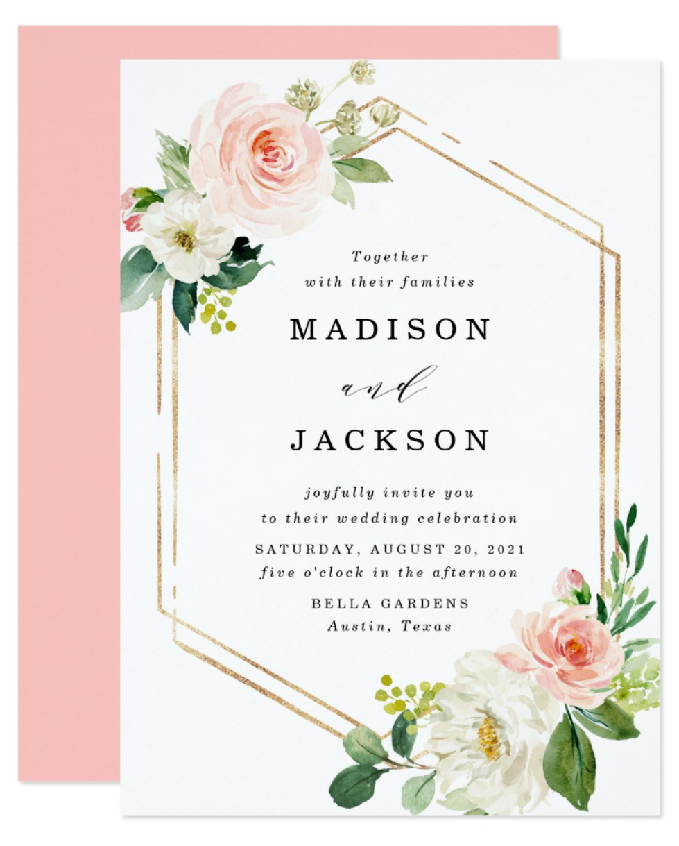 Zazzle Wedding Invitation with text message RSVP