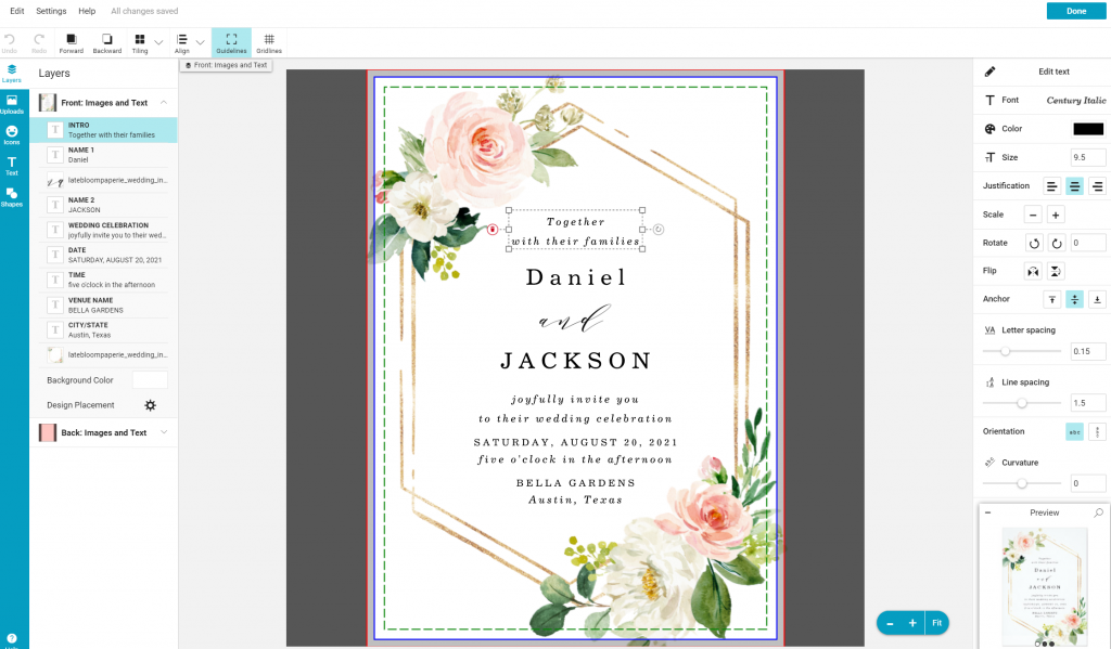 zazzle wedding invitation editor